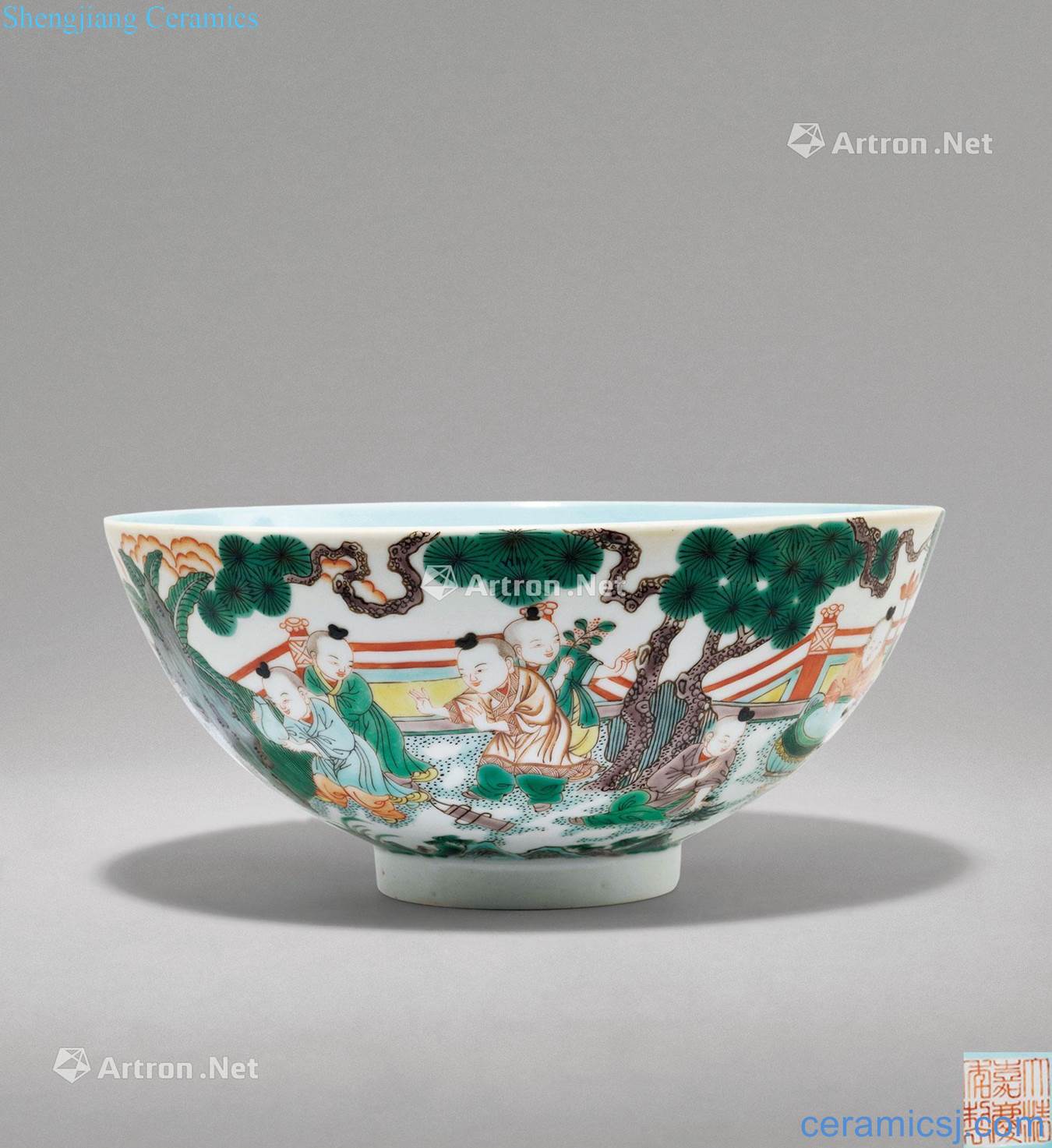 Qing jiaqing 16 subgraph large bowl