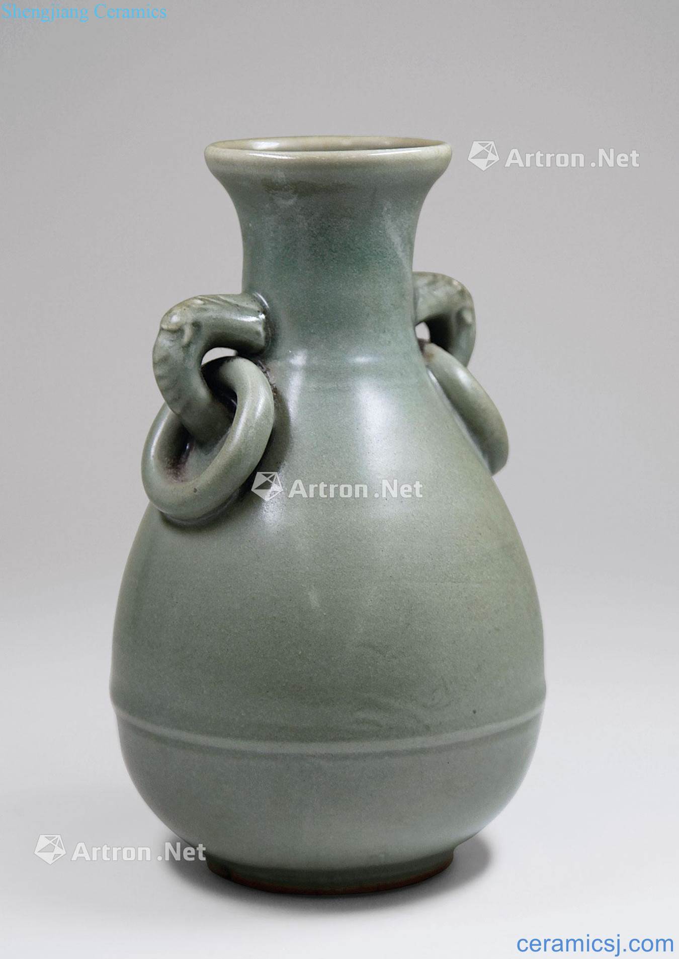 Celadon 2-ring ear vase