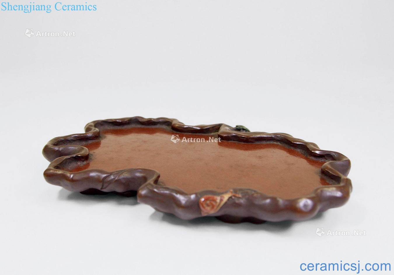 Natural wood lacquer worm frog grain tea tray