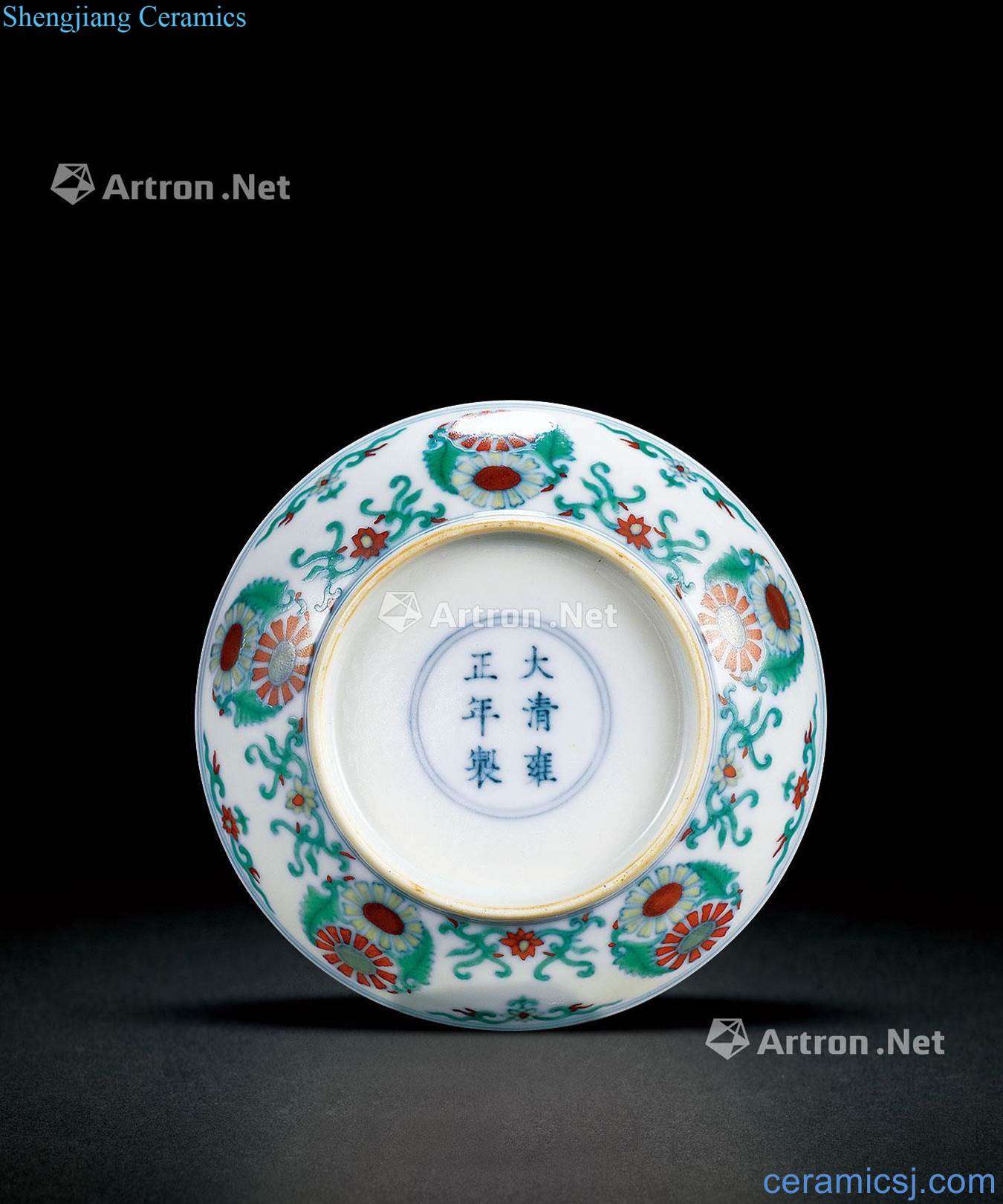 Qing yongzheng dou CaiTuan pattern plate