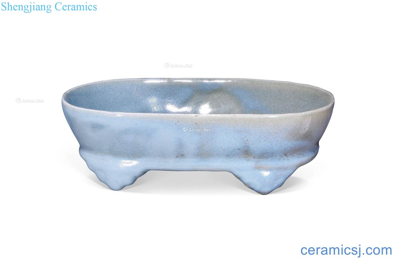 The song dynasty Your kiln azure glaze narcissus basin