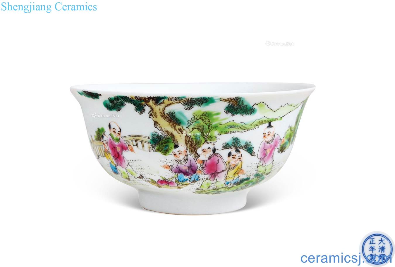Qing yongzheng pastel YingXiWen palace bowl