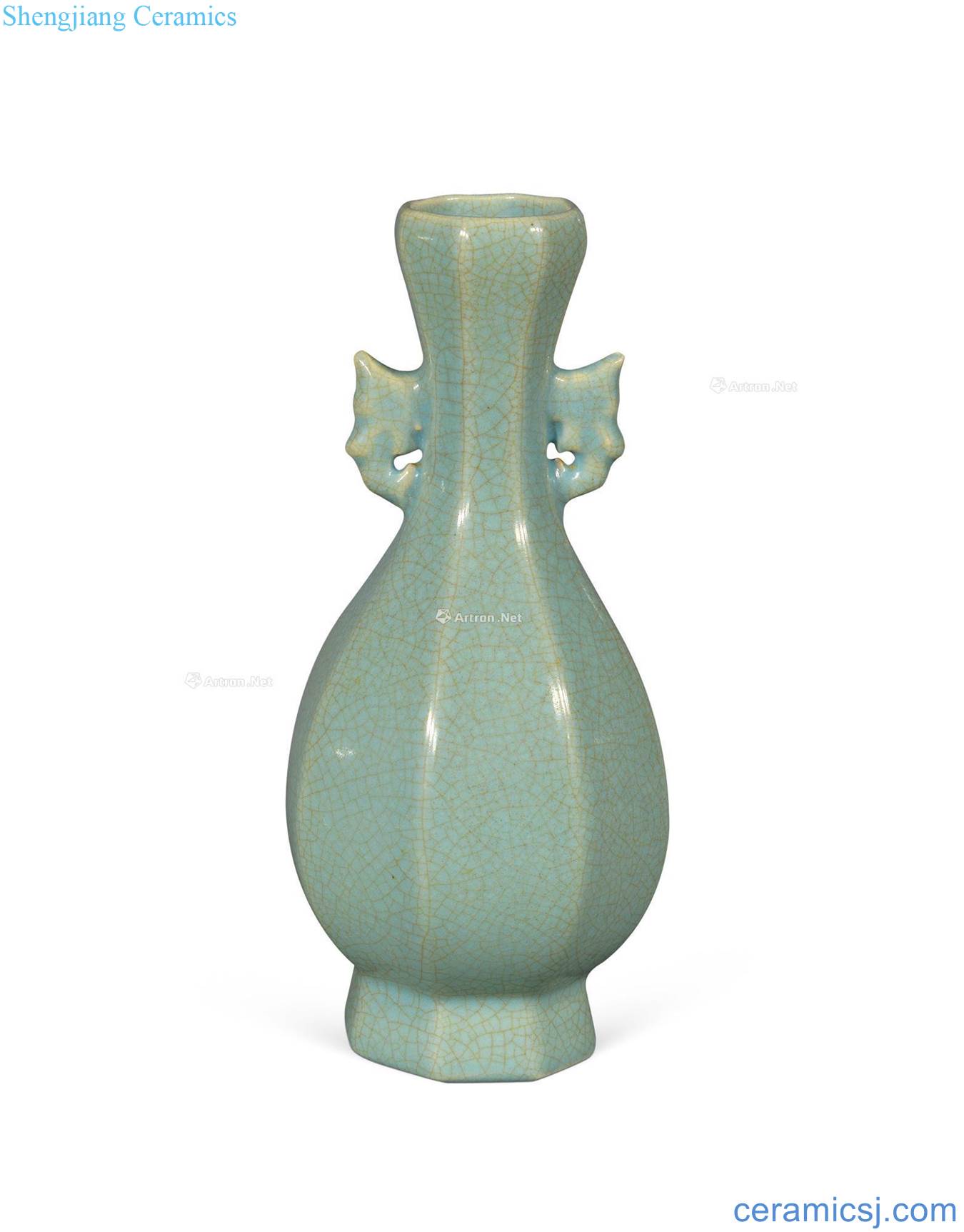 The song dynasty Your kiln azure glaze in the octagon ears