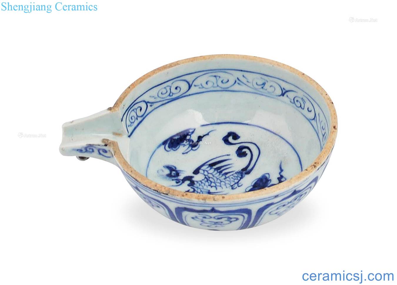 yuan Blue and white YunFeng grain to water the flowers