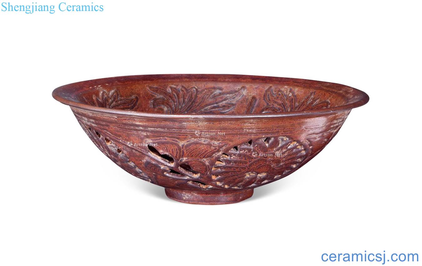 The southern song dynasty kiln zijin glaze engraved look double fold along the bowl