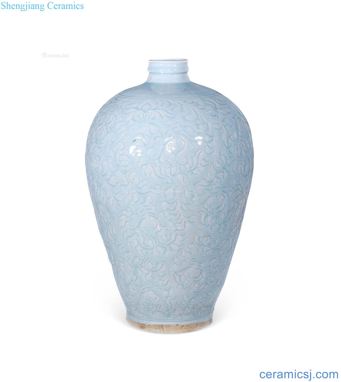Avoid the southern song dynasty left stuck between kiln carved branch peony grains mei bottles back
