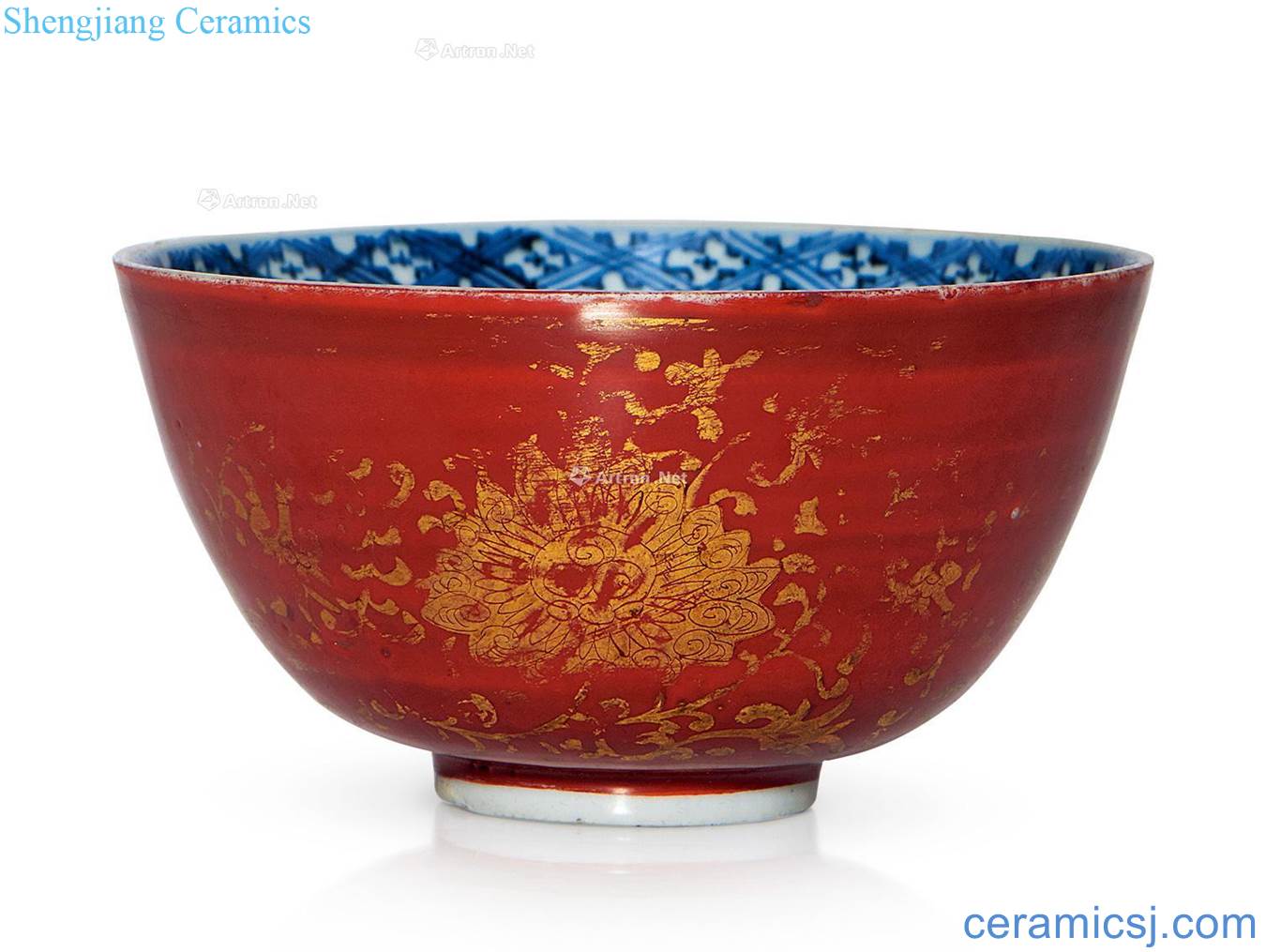 Ming wanli Coral red paint bowl