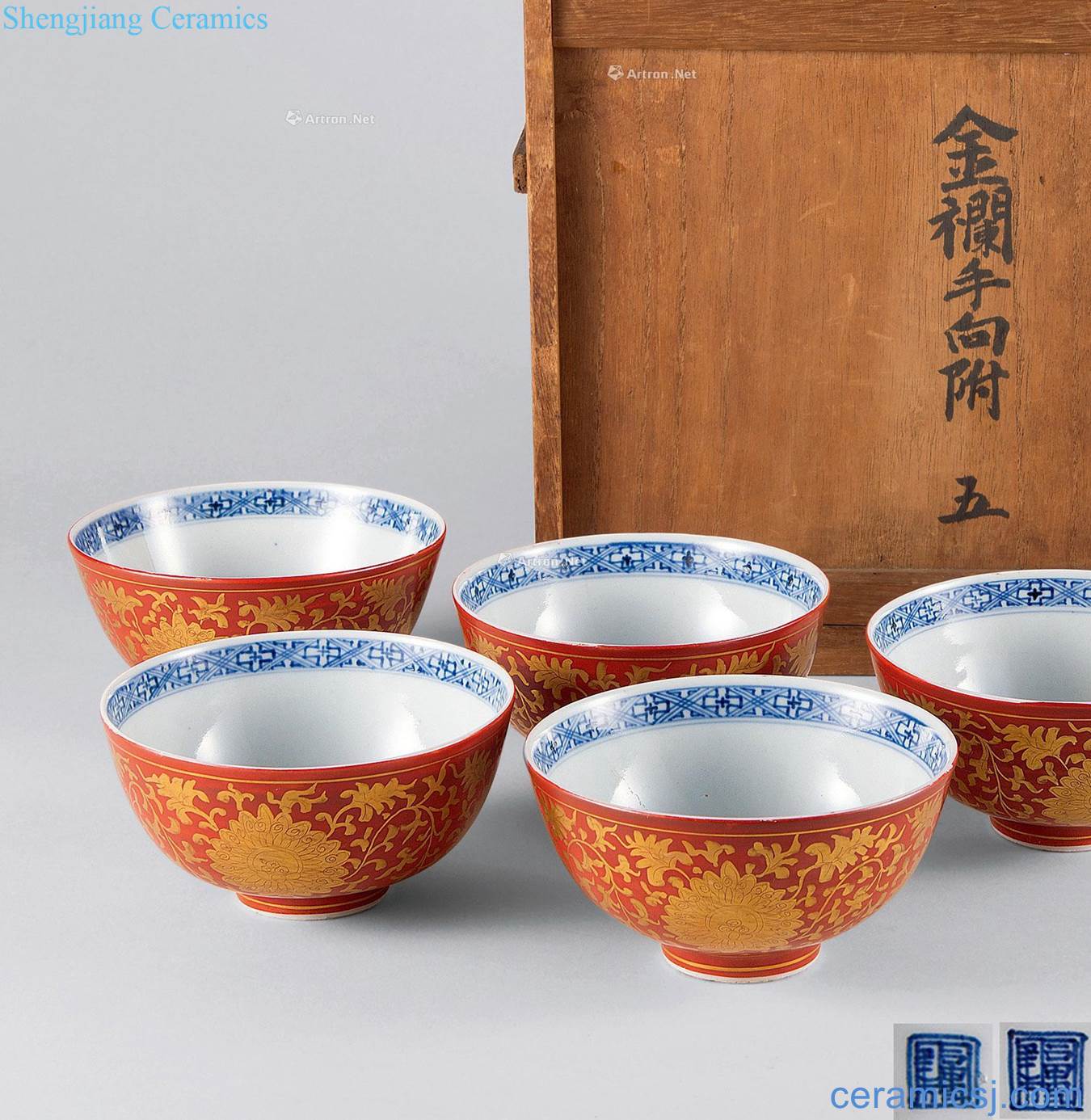Ming jiajing FanGongJin color blue and white bowl (5)