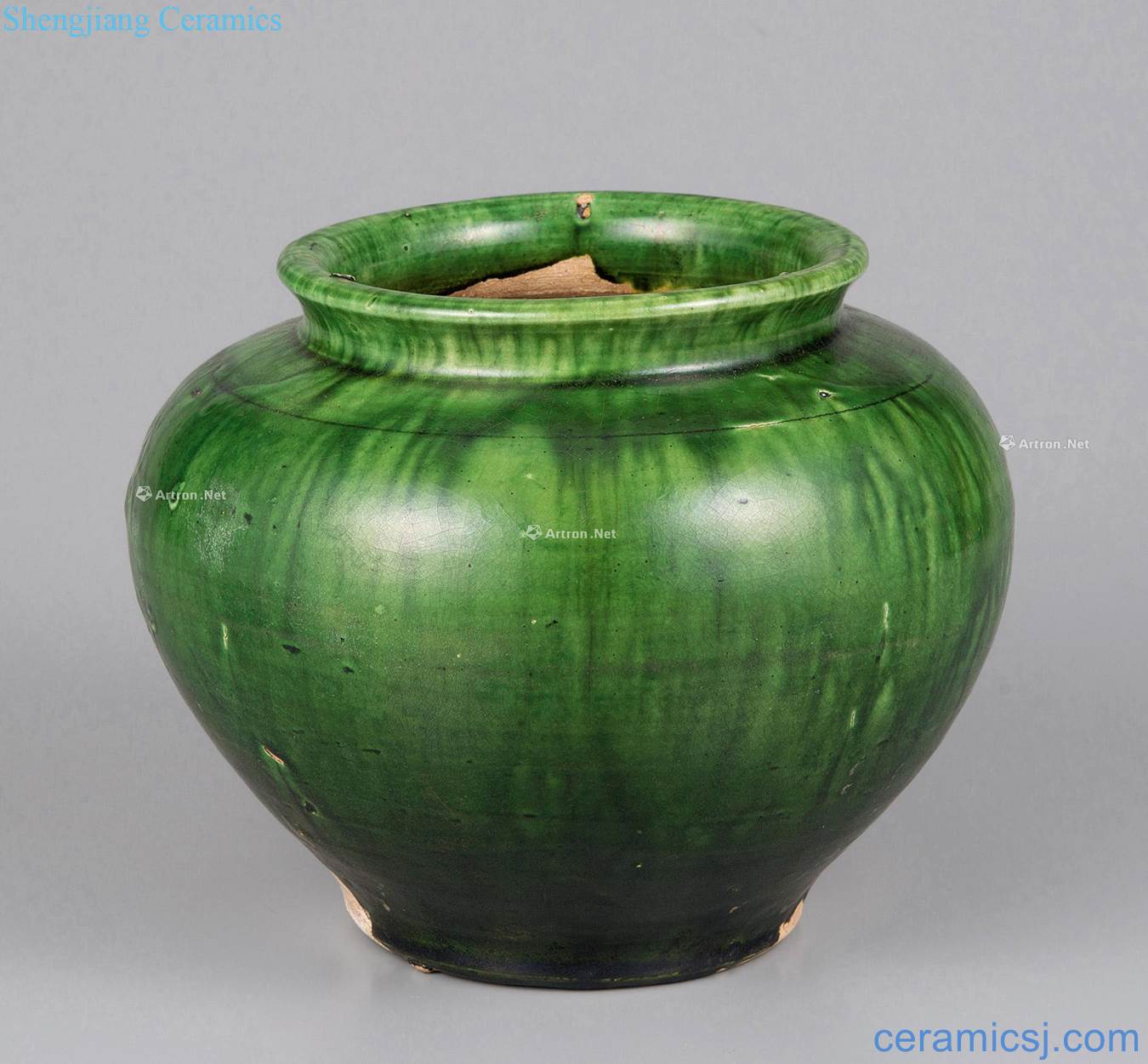 Tang green glazed pot