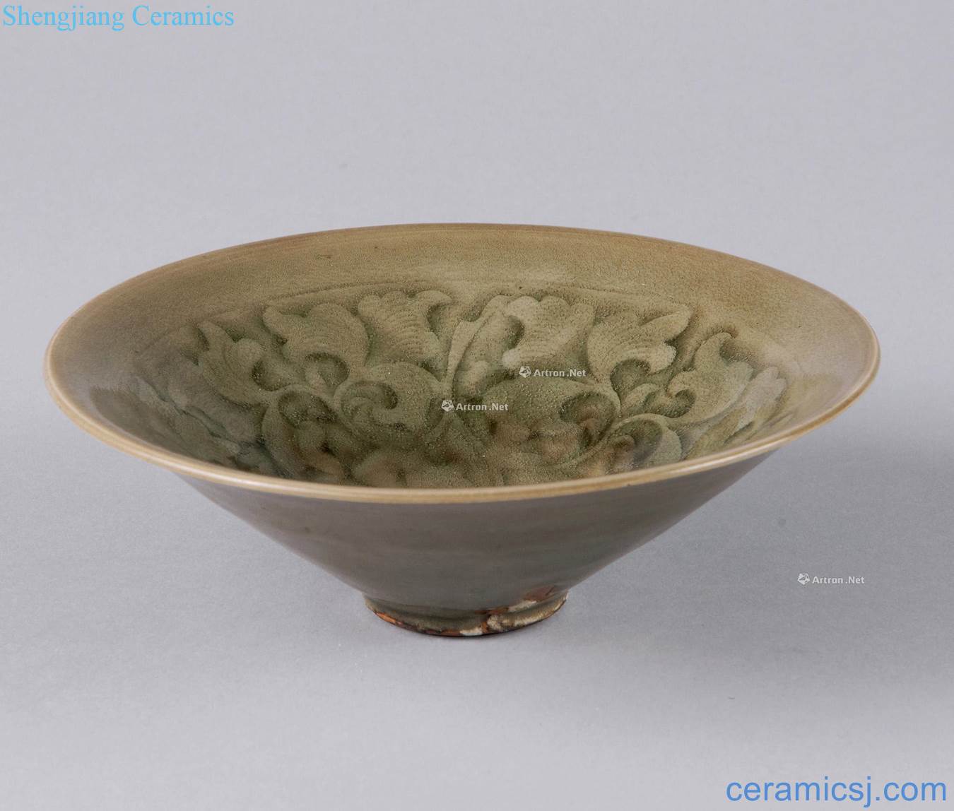 The song dynasty Yao state kiln tree peony pattern bowl