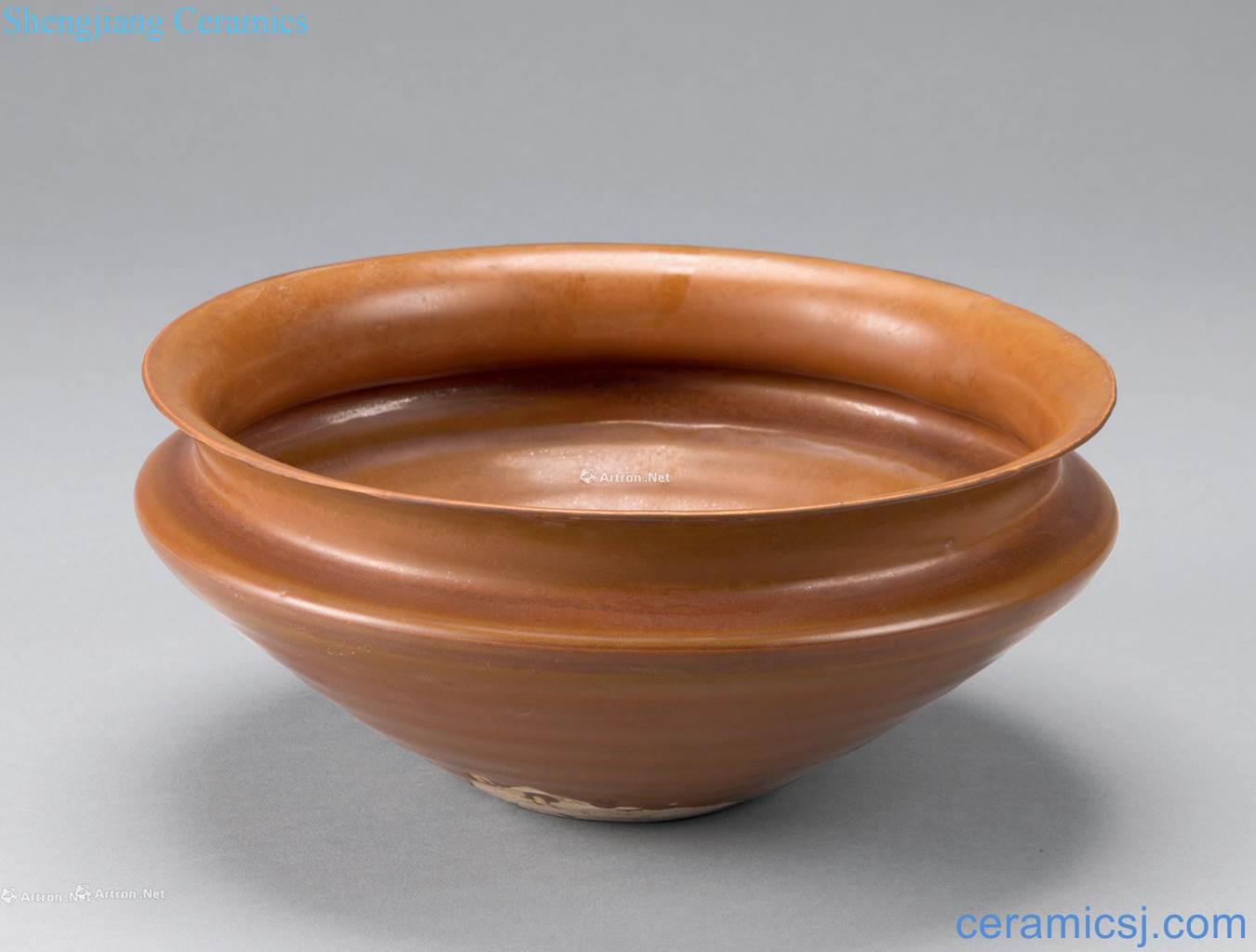 Northern song dynasty persimmon glaze beam pot mouth