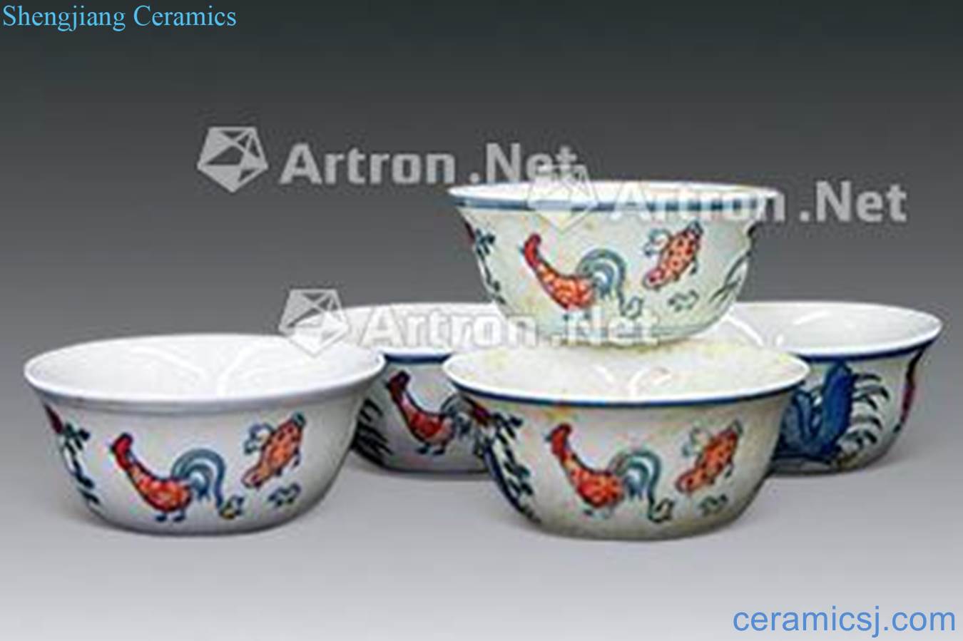 Qing imitation chenghua chicken color bucket cylinder cup (five)