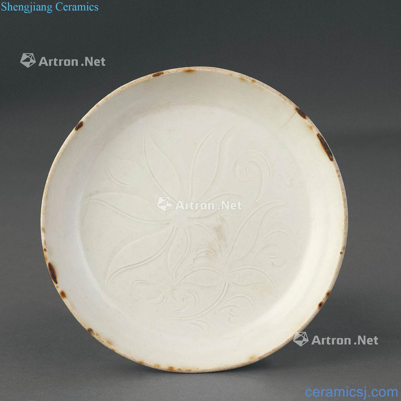 Northern song dynasty to gold Day lilies tray kiln craft