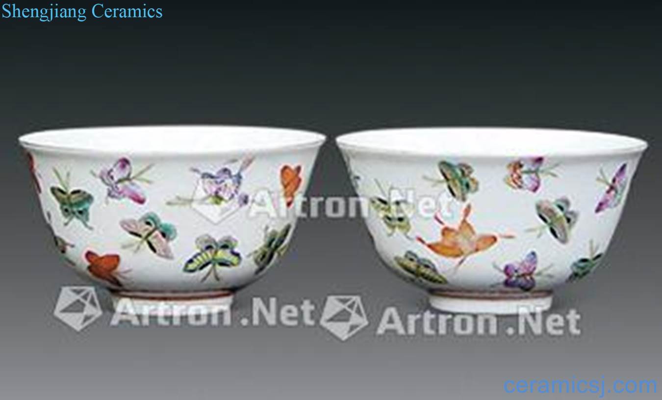 Qing qianlong pastel best butterfly tattoo bowl (a)