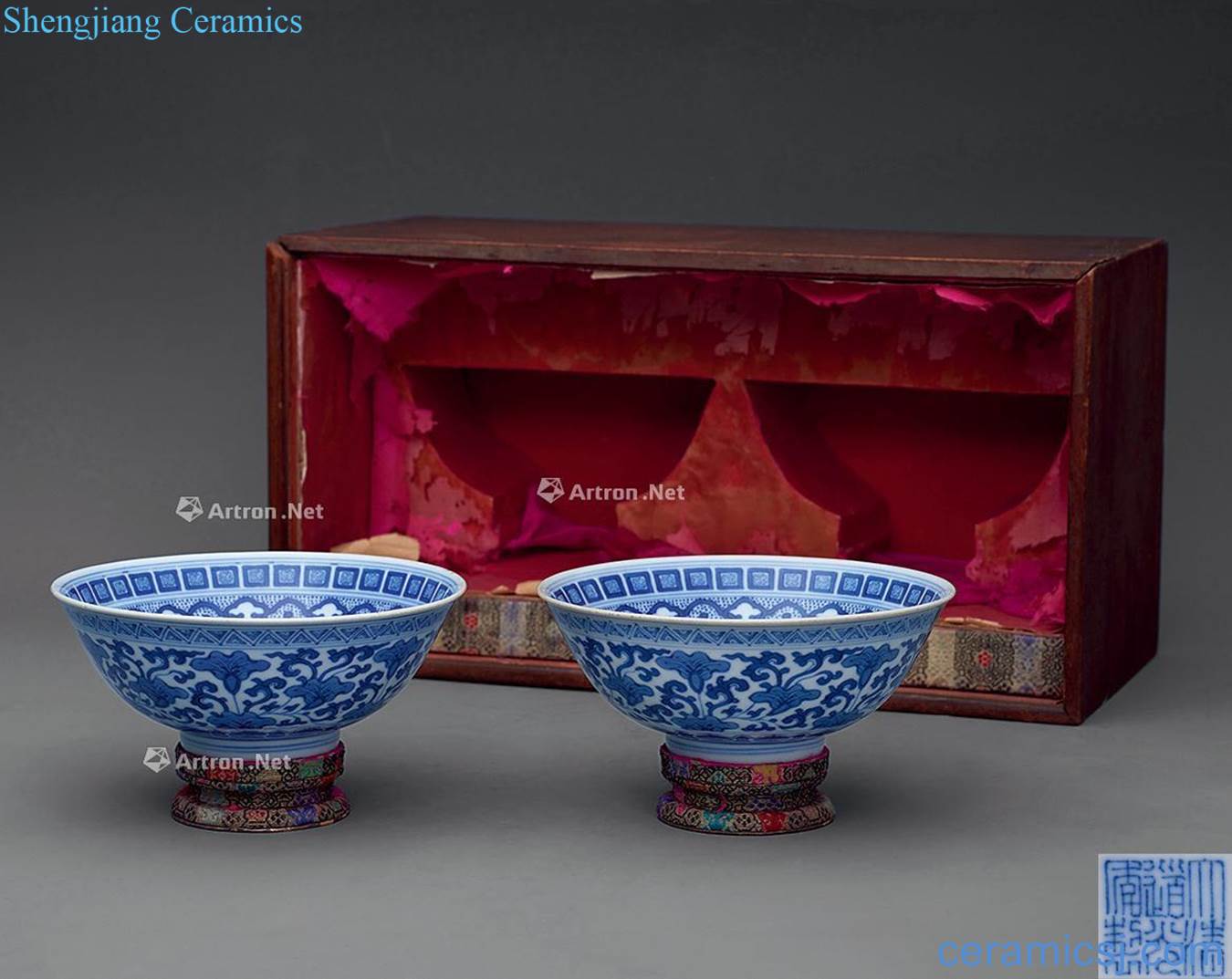 Qing daoguang Blue and white flower bowl (a)