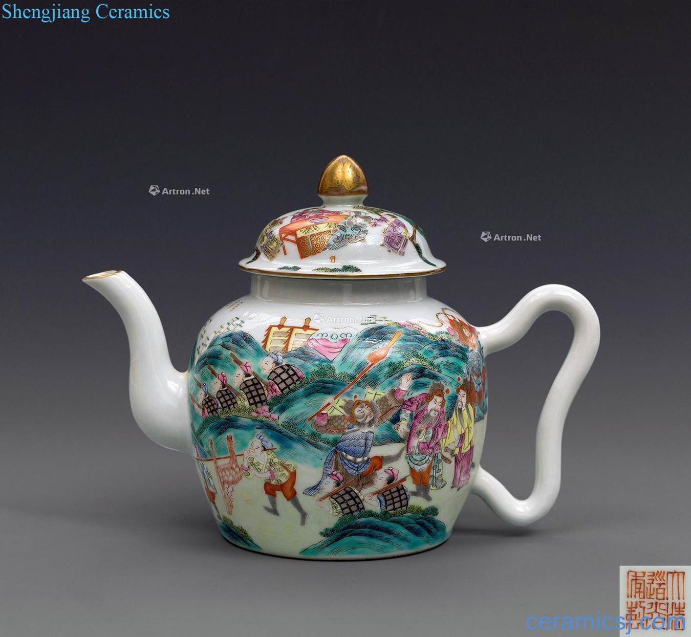 Stories of clear light pastel teapot