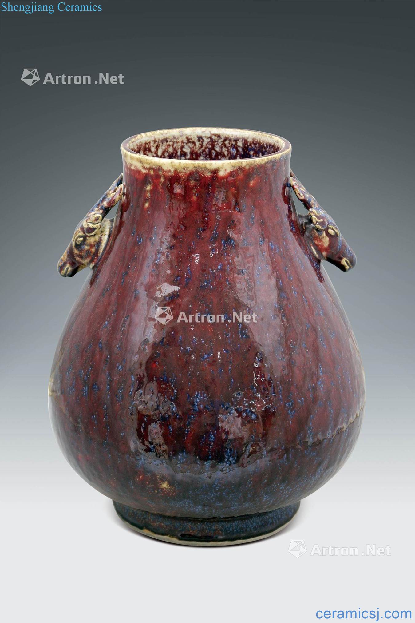 Qing jun glaze deer first large bottle