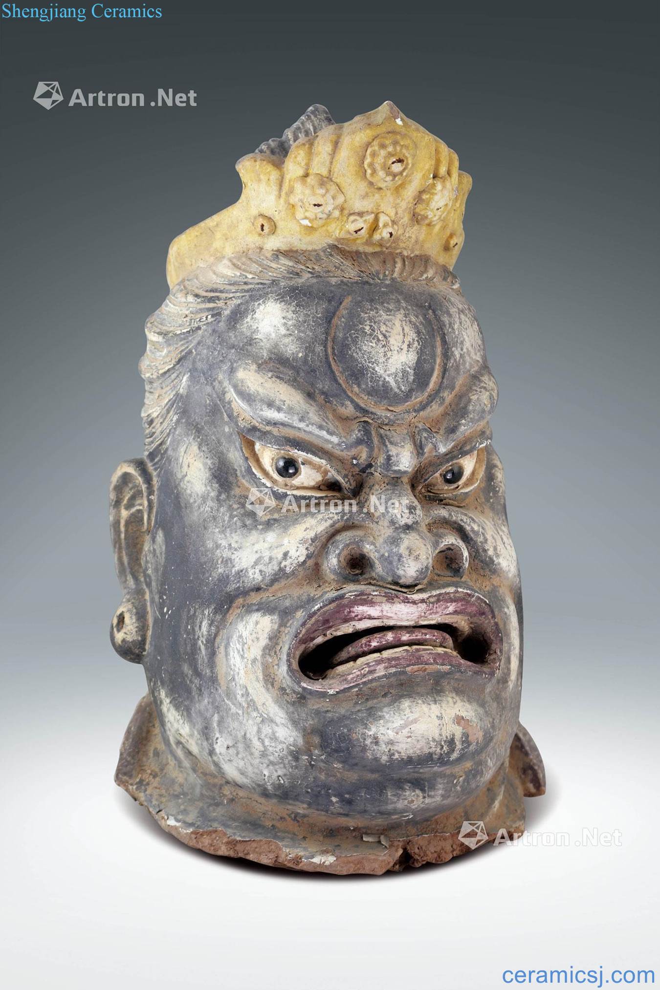 The dharma king kong Ming pottery clay sculpture furnishing articles