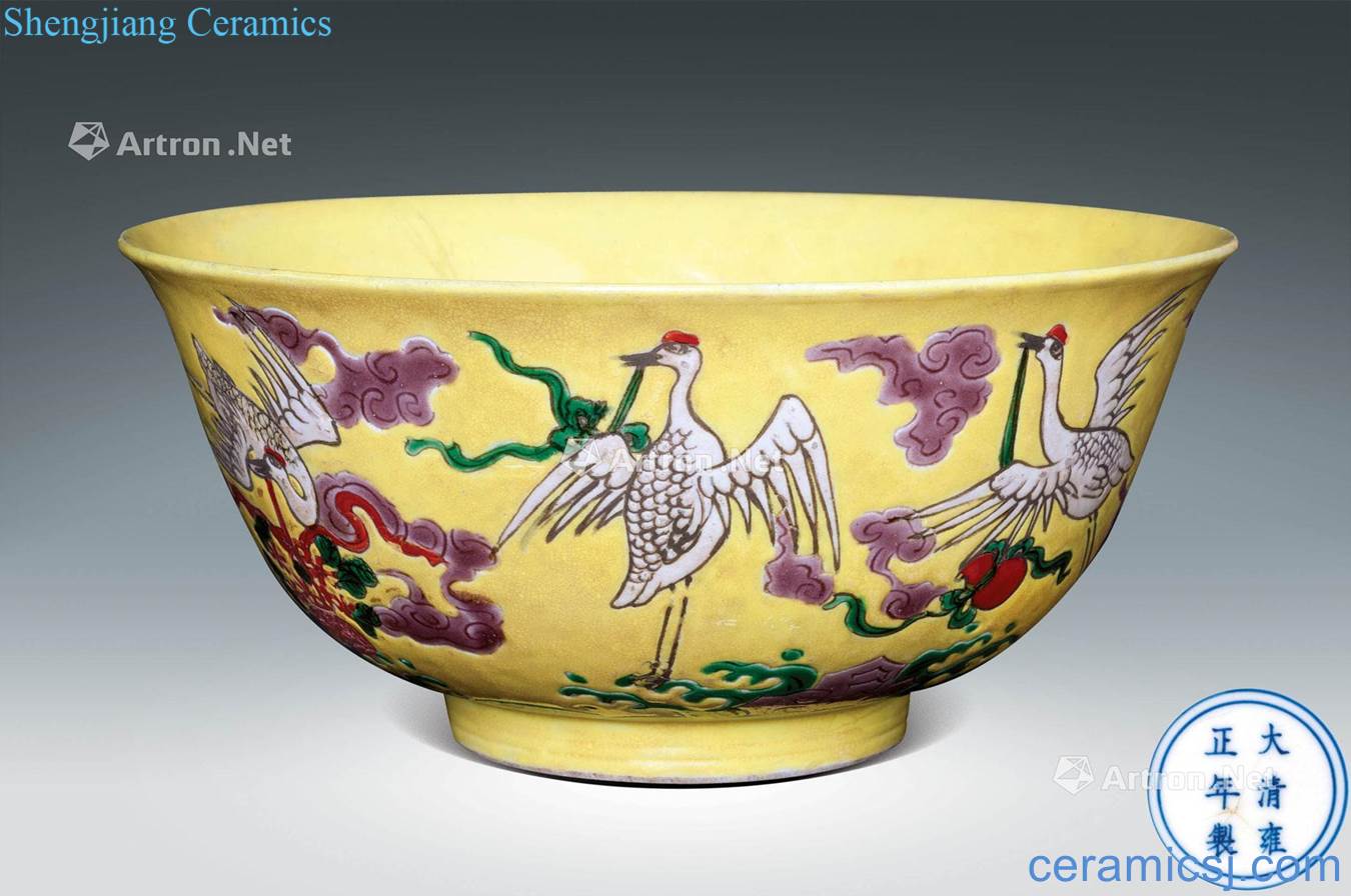 qing The color yellow glaze James t. c. na was published green-splashed bowls