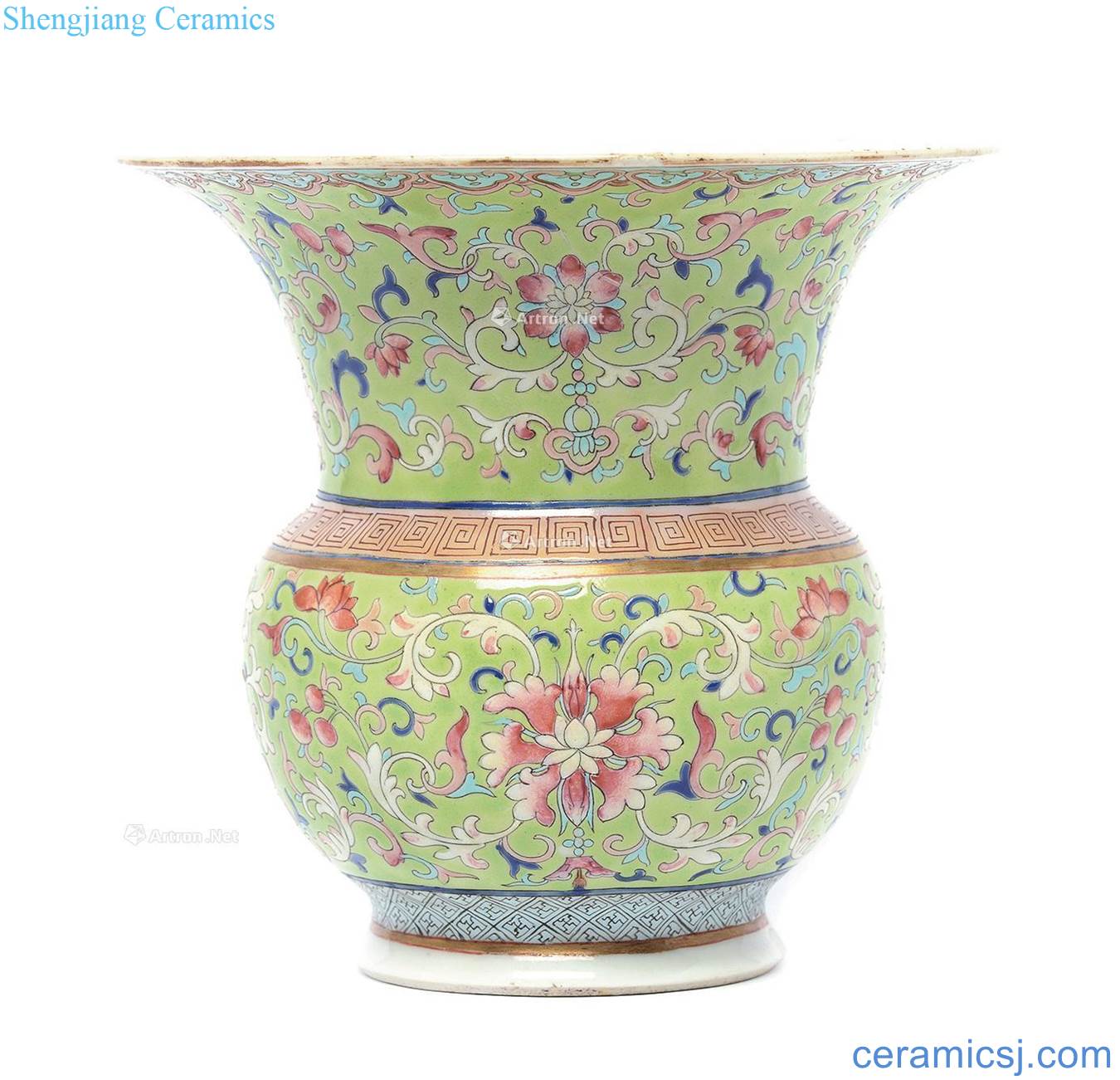 Clear pastel flowers grain slag bucket