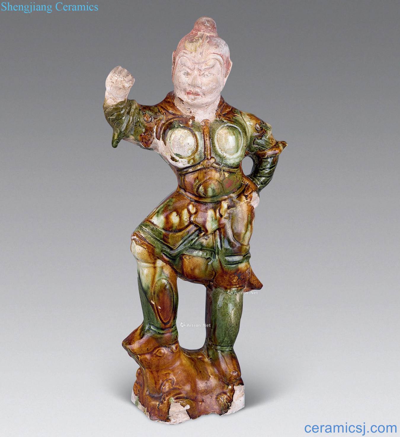 The emperor of tang three-color figurines