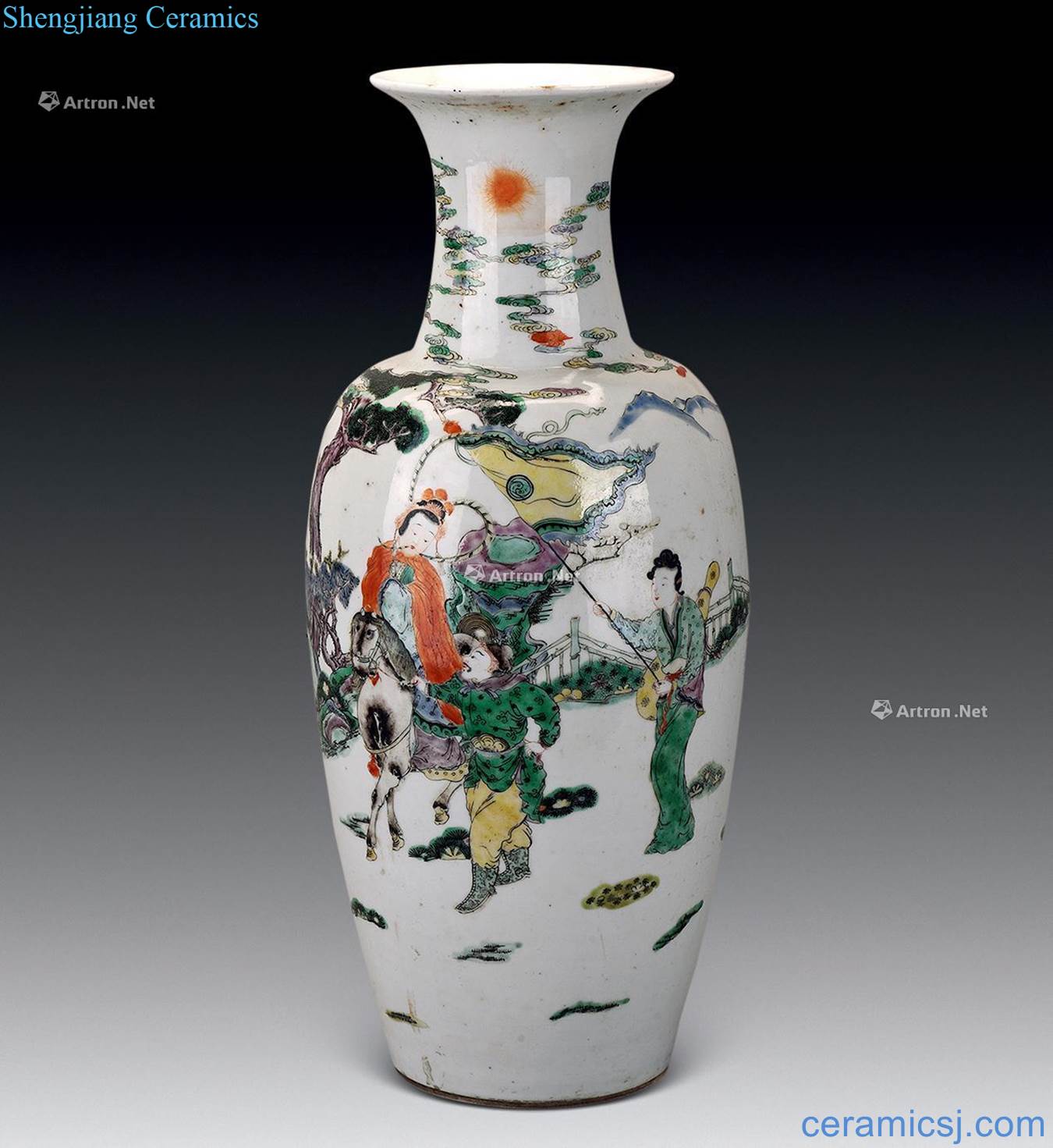 The colorful traditional Chinese goddess of mercy bottle