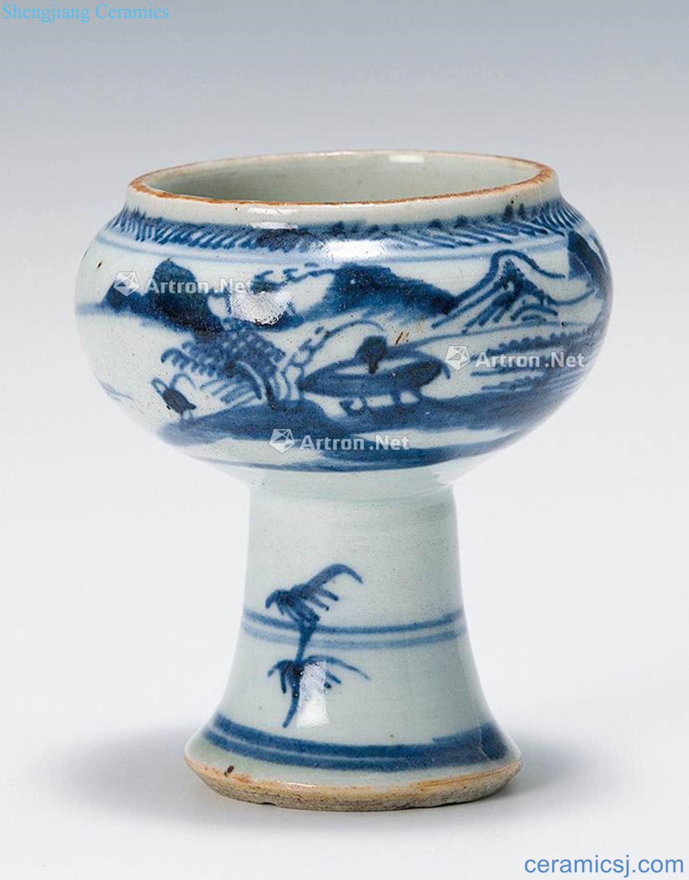 qing Blue and white landscape pattern