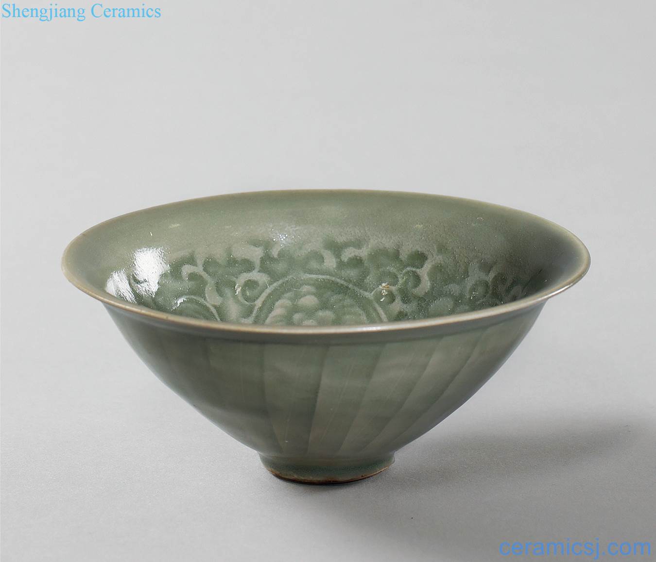 The song dynasty Yao state kiln printed flower flower lamp