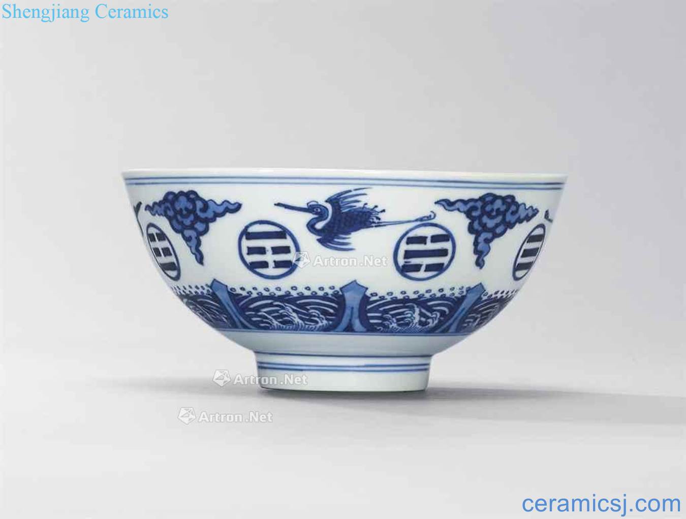 Qing jiaqing Blue and white lines 盌 James t. c. na was published gossip