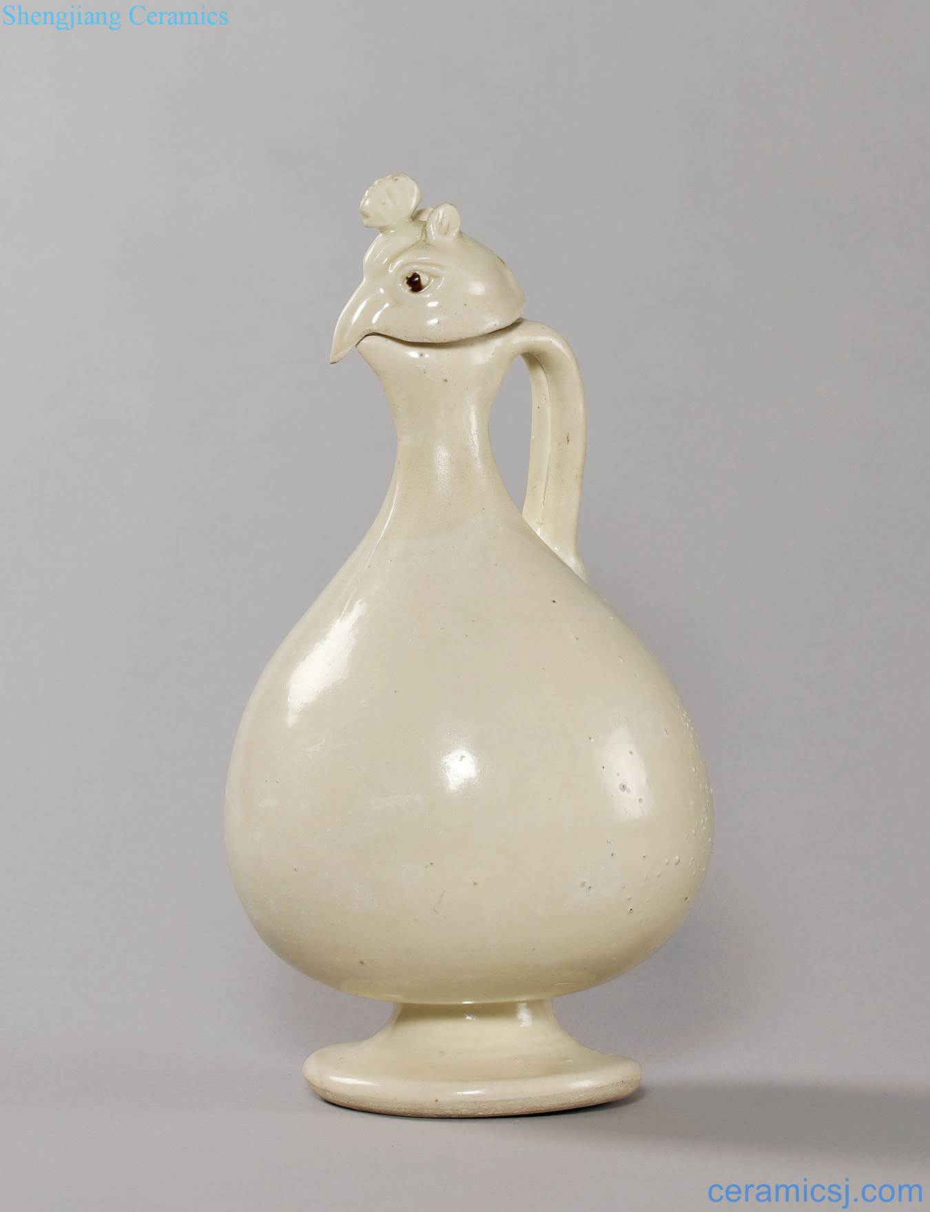 The tang dynasty White glazed chicken first pot