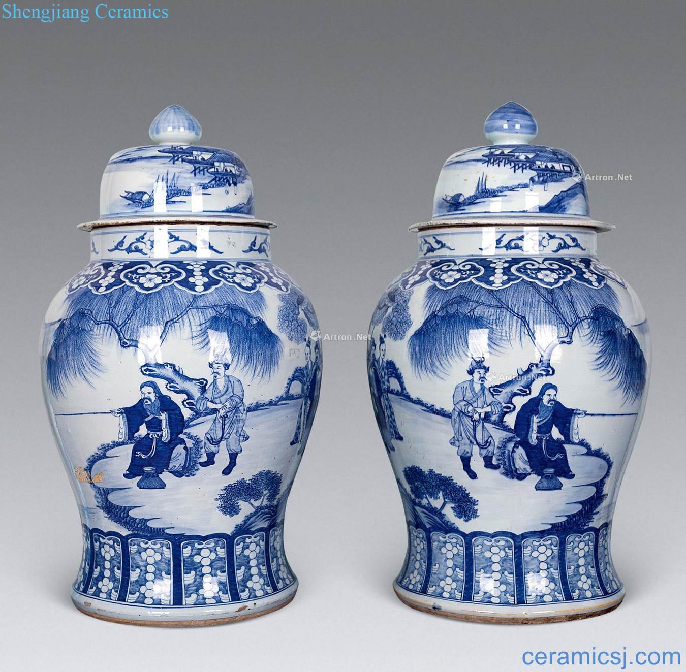 In late qing dynasty General character canister (a)