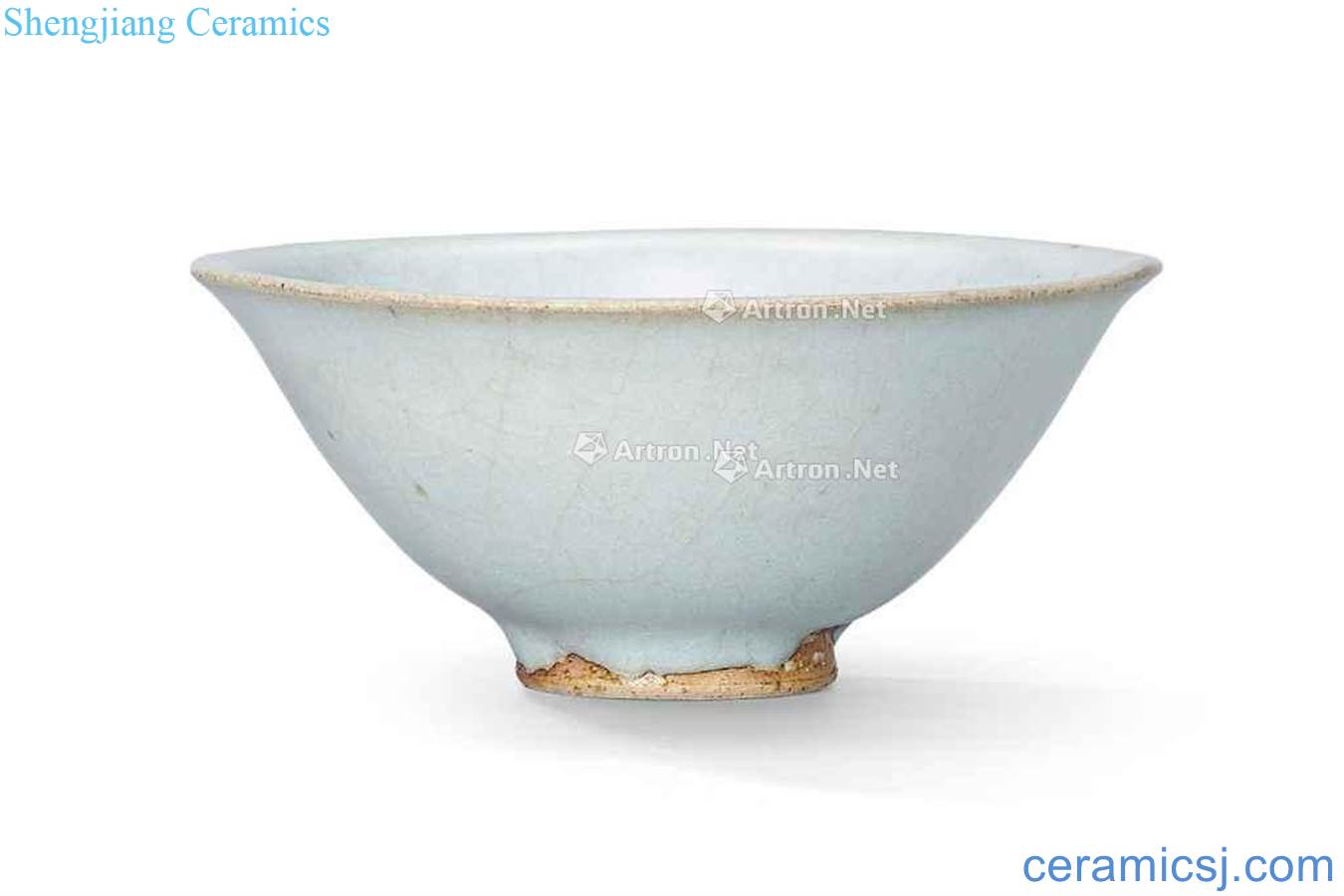Northern song dynasty The azure glaze hat to small 盌 masterpieces