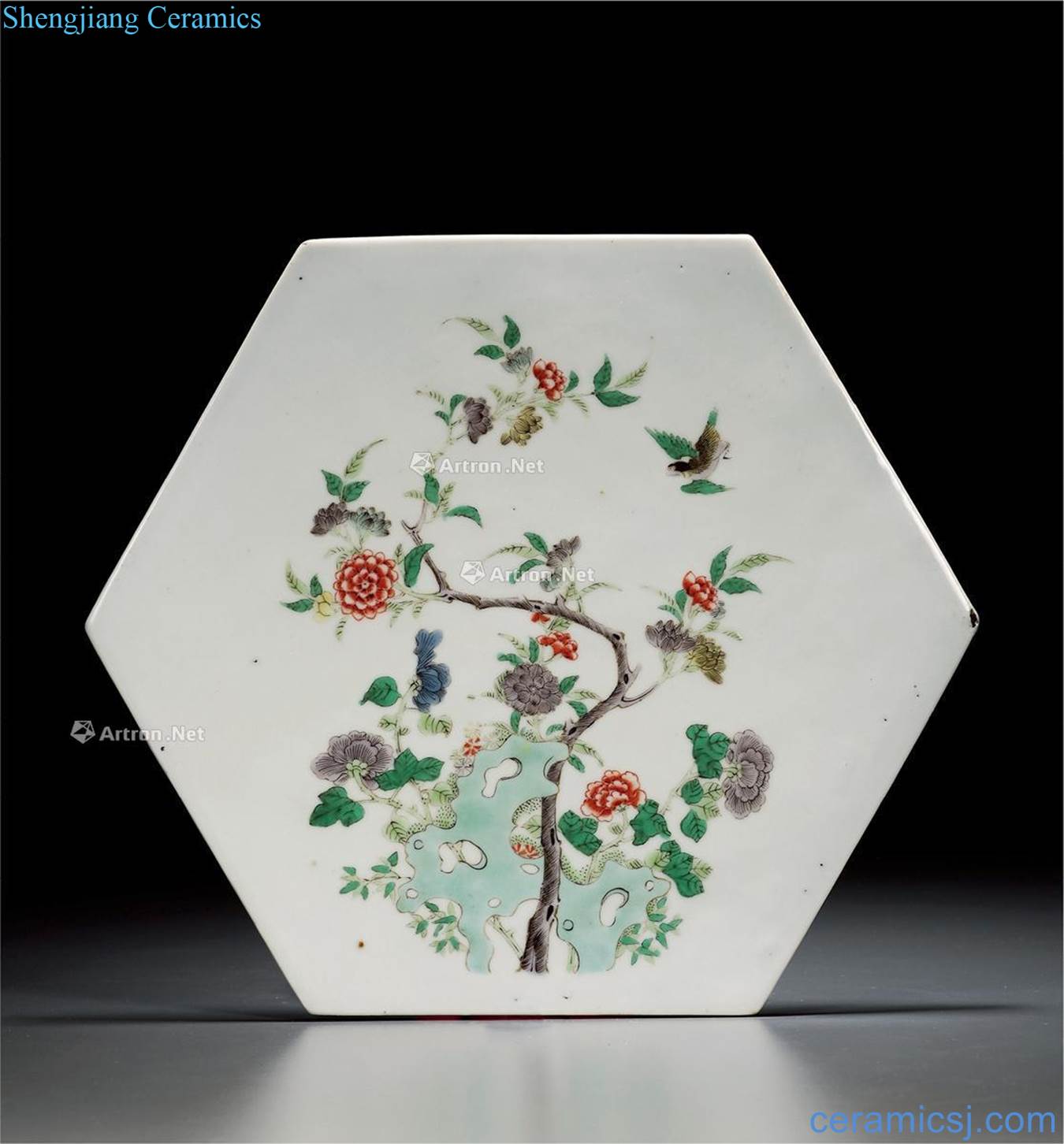 Colorful flower porcelain plate
