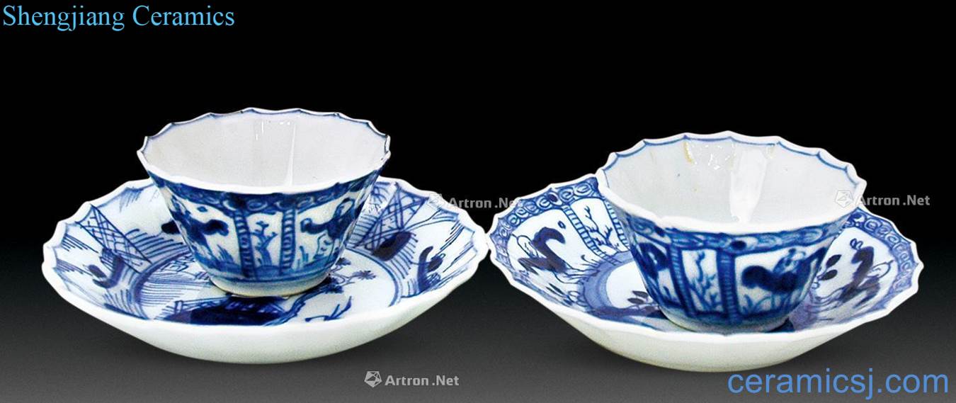 The qing emperor kangxi porcelain figure baby play small cups and saucers