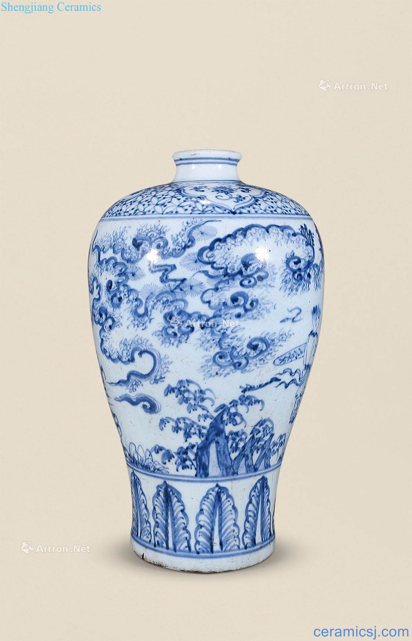 Ming dynasty Blue and white together with friends and relatives may bottle