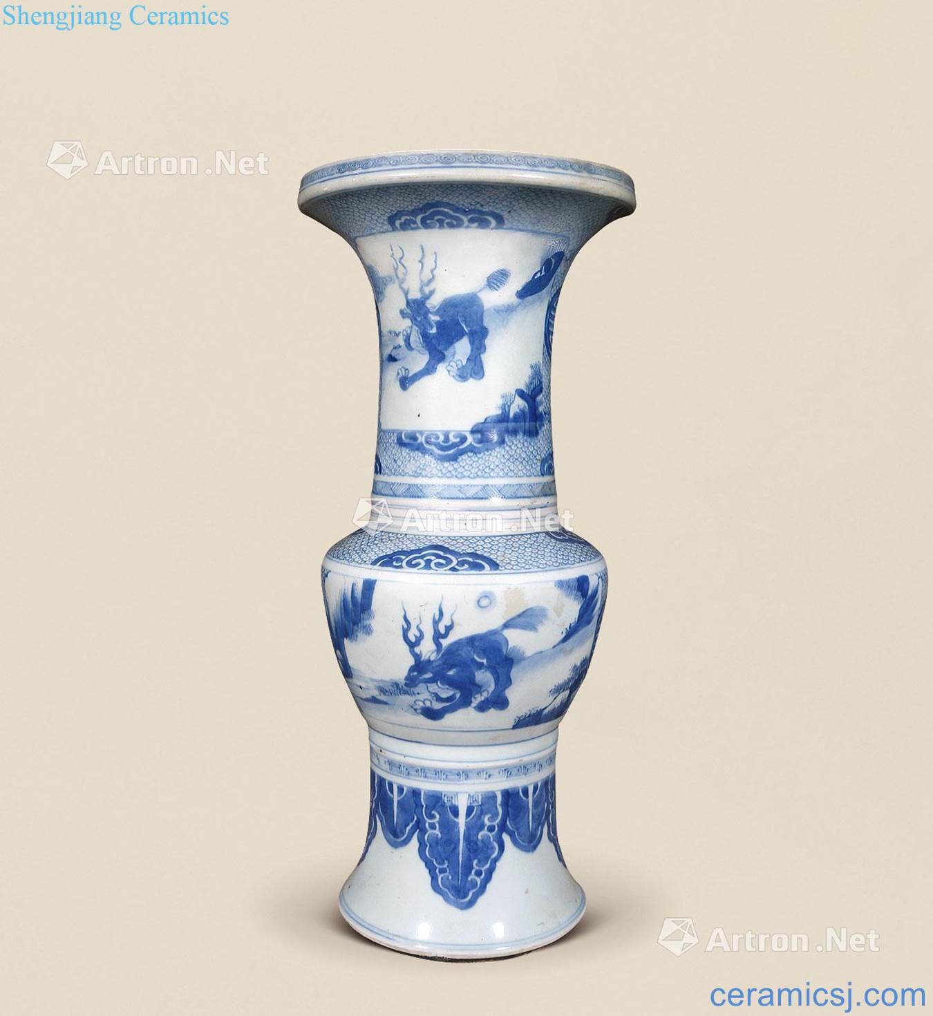 The qing emperor kangxi porcelain medallion benevolent grain vase with flowers