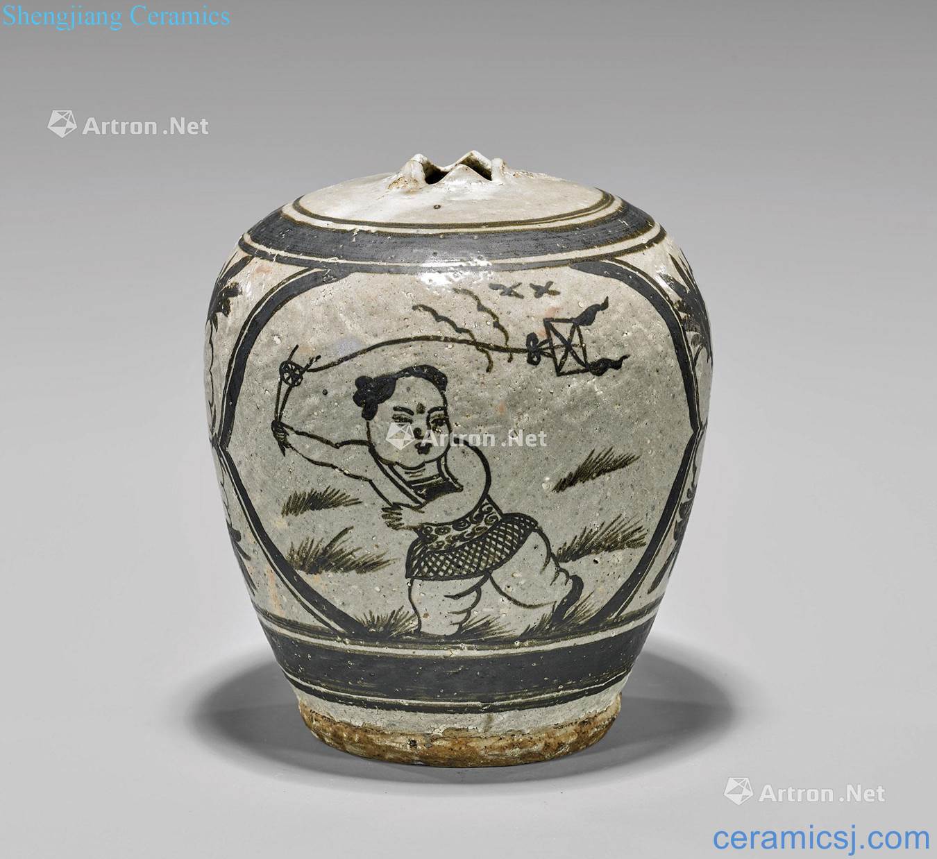 Rare jin dynasty cizhou glazed pottery jar