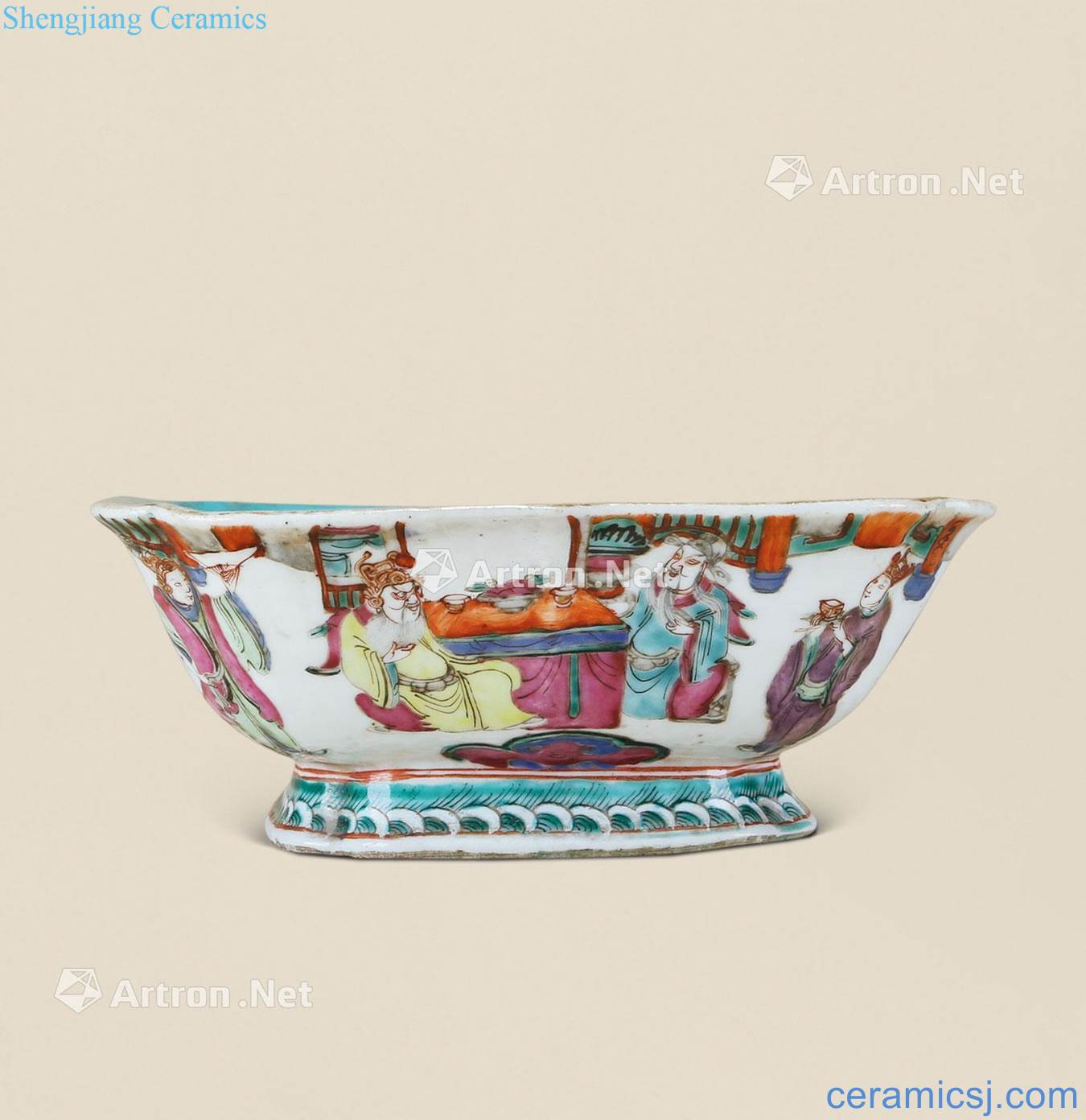 Stories of dajing pastel haitang big bowl