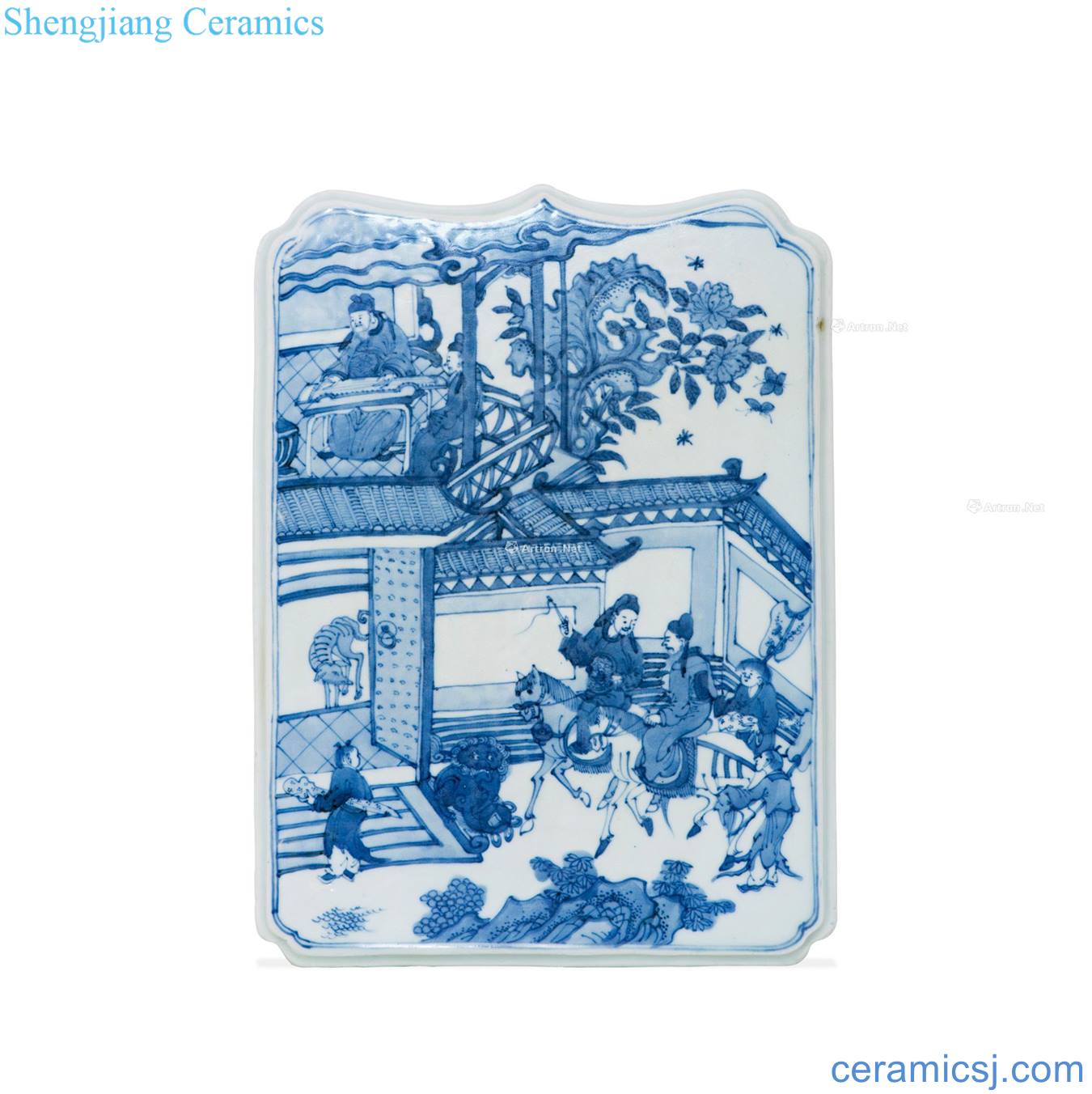 Ming wanli Stories of blue and white porcelain plate