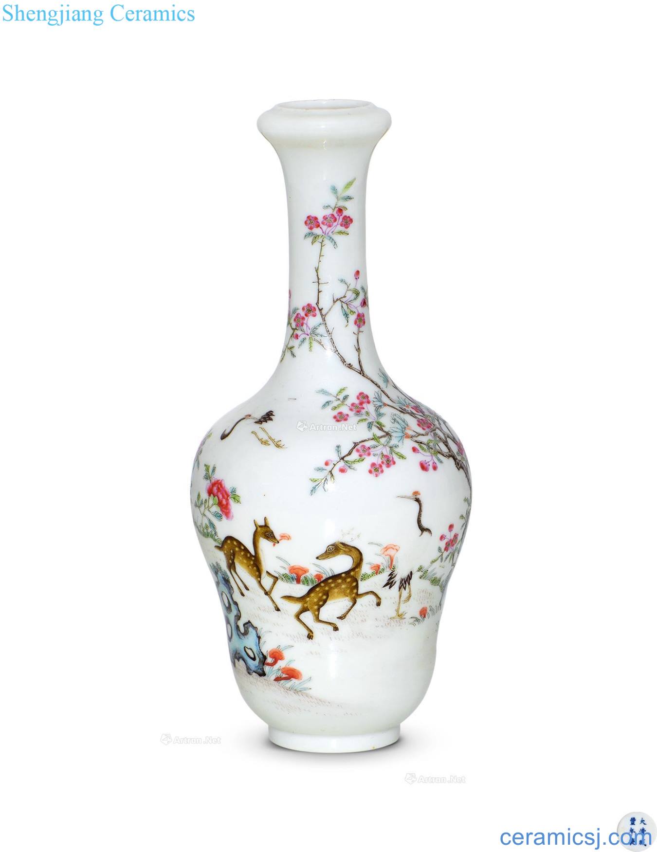 Qing xianfeng pastel LuHe with spring waist small bottle