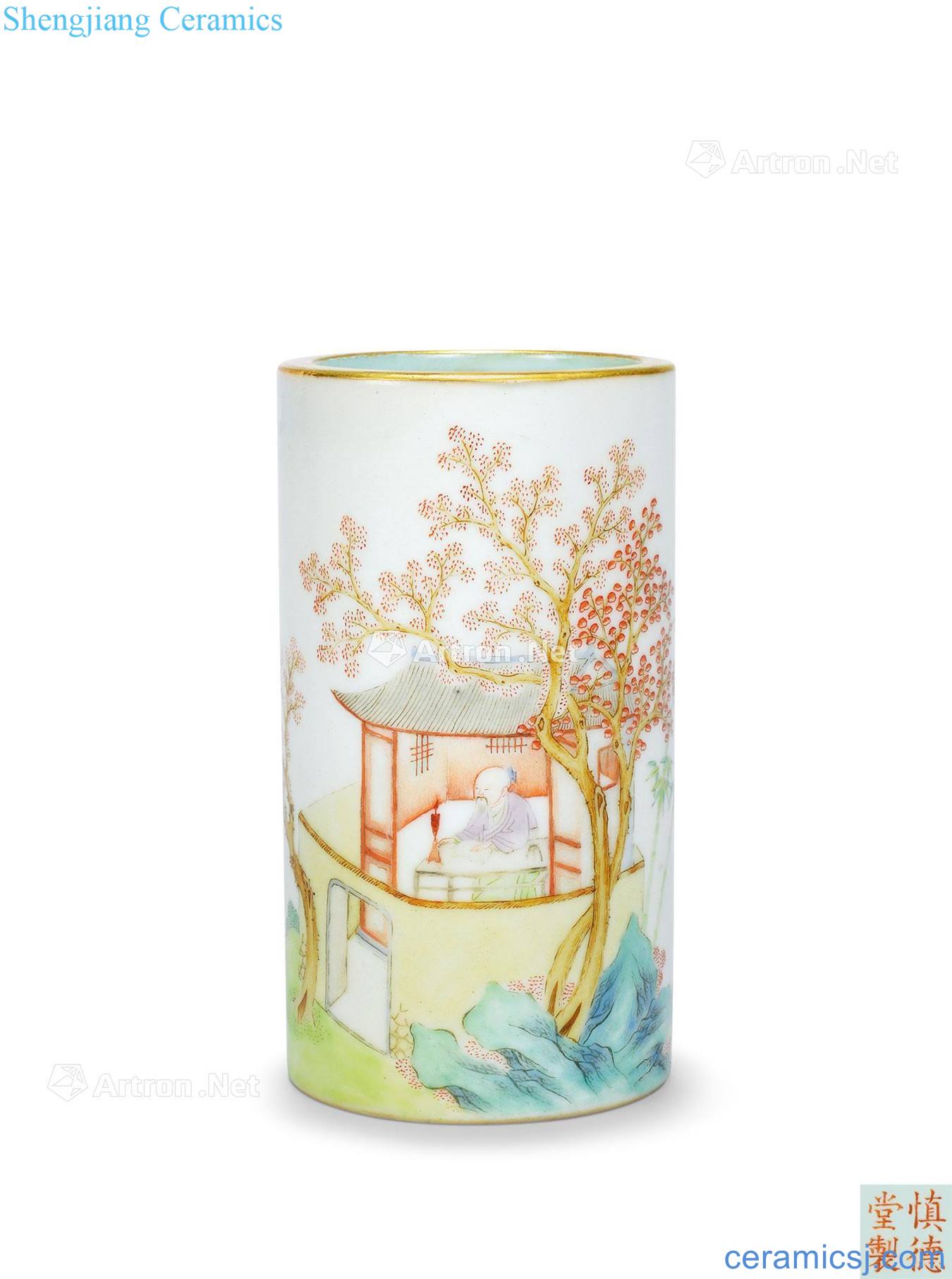 Clear light pastel night map reading pen container