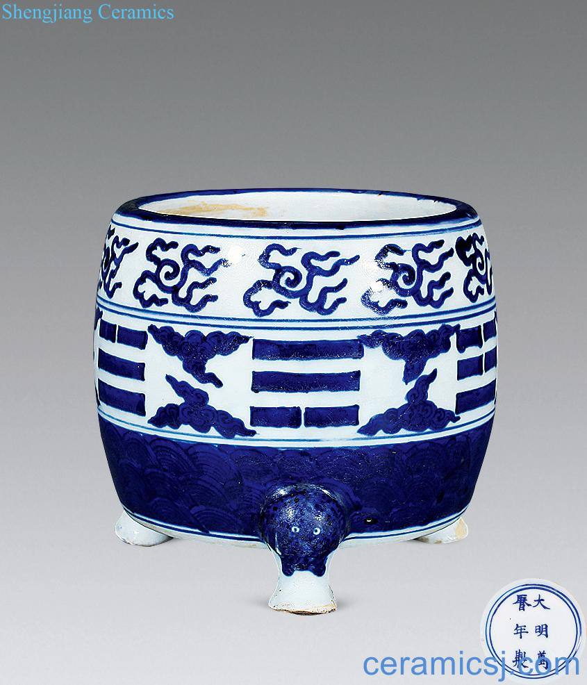 Ming Blue and white gossip furnace