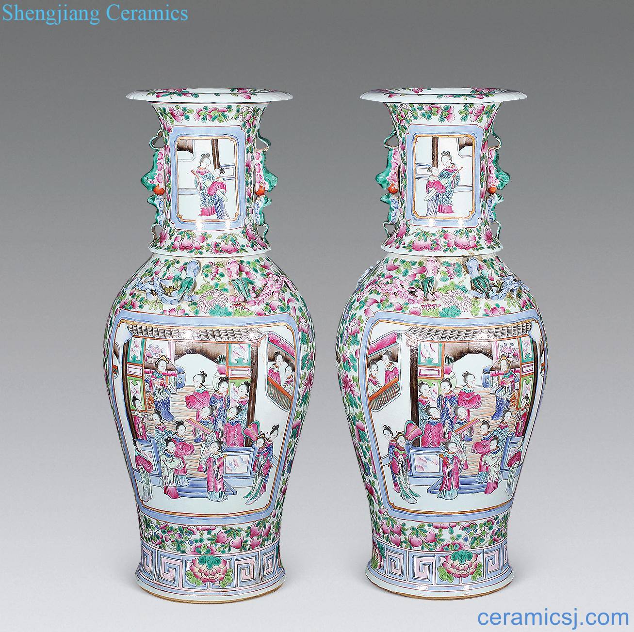 Clear pastel shawl flower character bottle mouth (a)