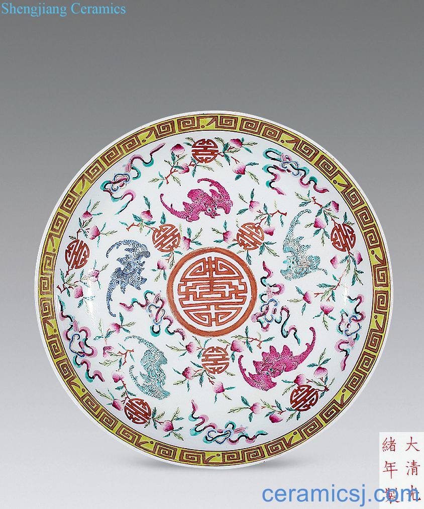 Pastel reign of qing emperor guangxu was 1 dish