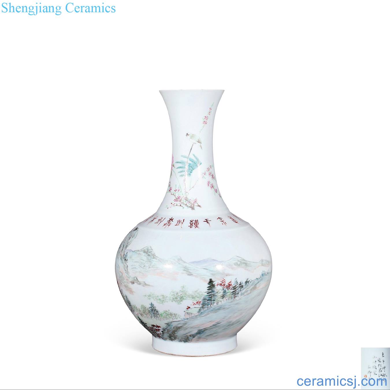 Qing guangxu Shallow purple pantone jingshan water bottle