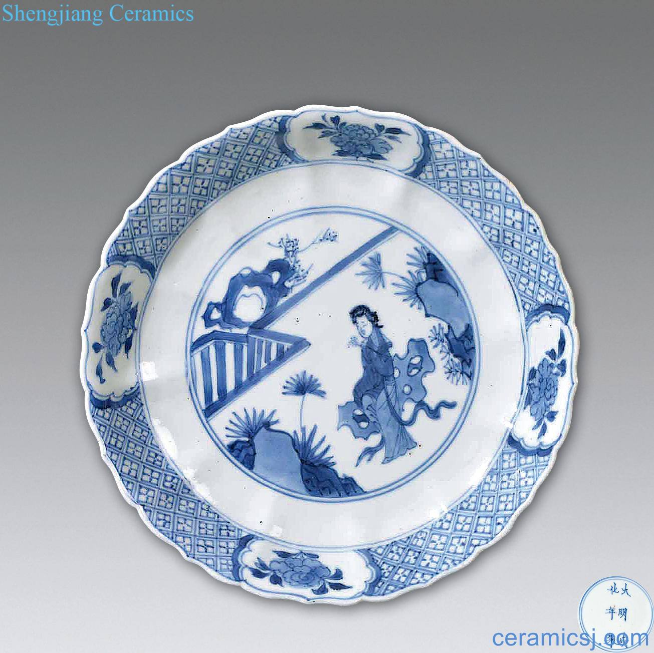 The qing emperor kangxi Blue and white ladies small dish