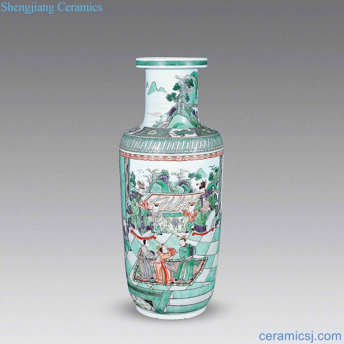 Qing guangxu Colorful figures show