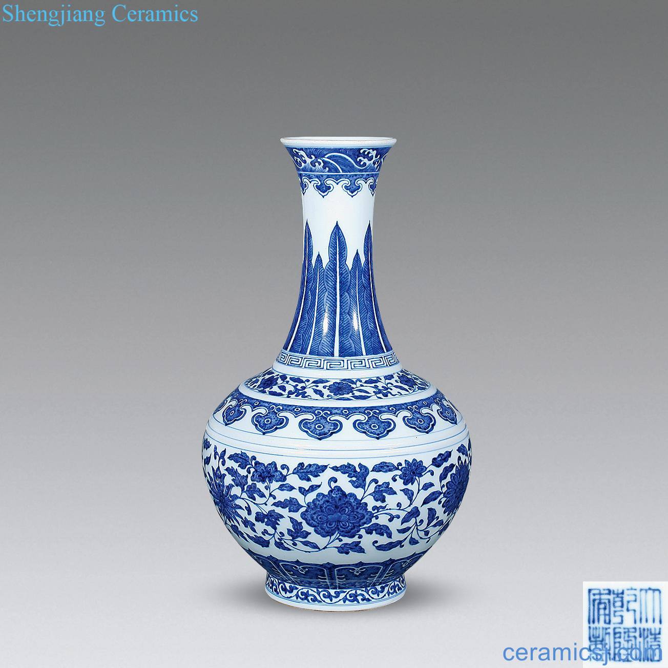 qing Blue and white flower design