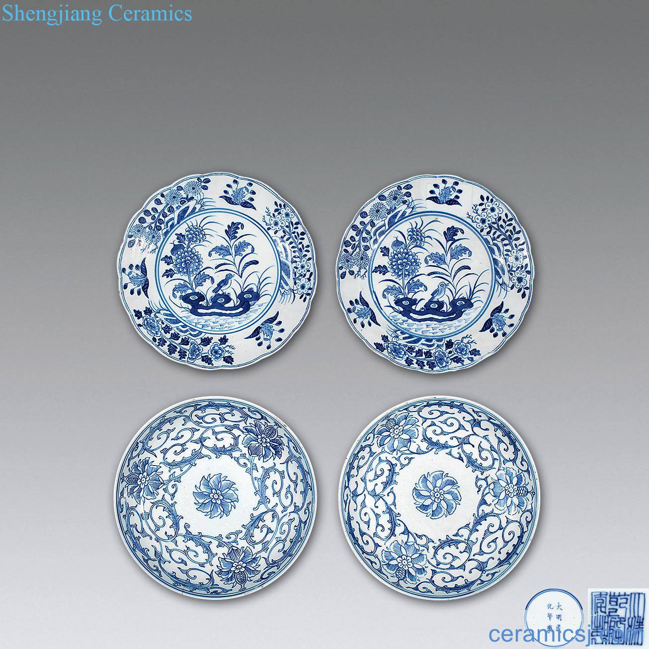 Qing qianlong QingHuaPan (four pieces)