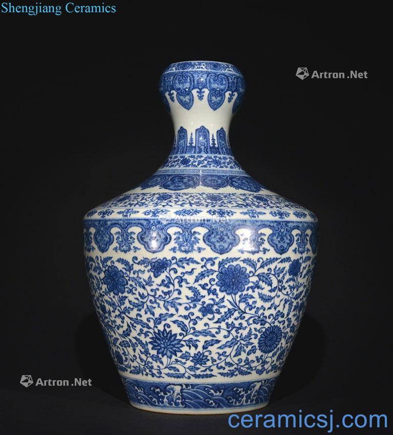 The Qing Dynasty A LARGE BLUE AND WHITE VASE